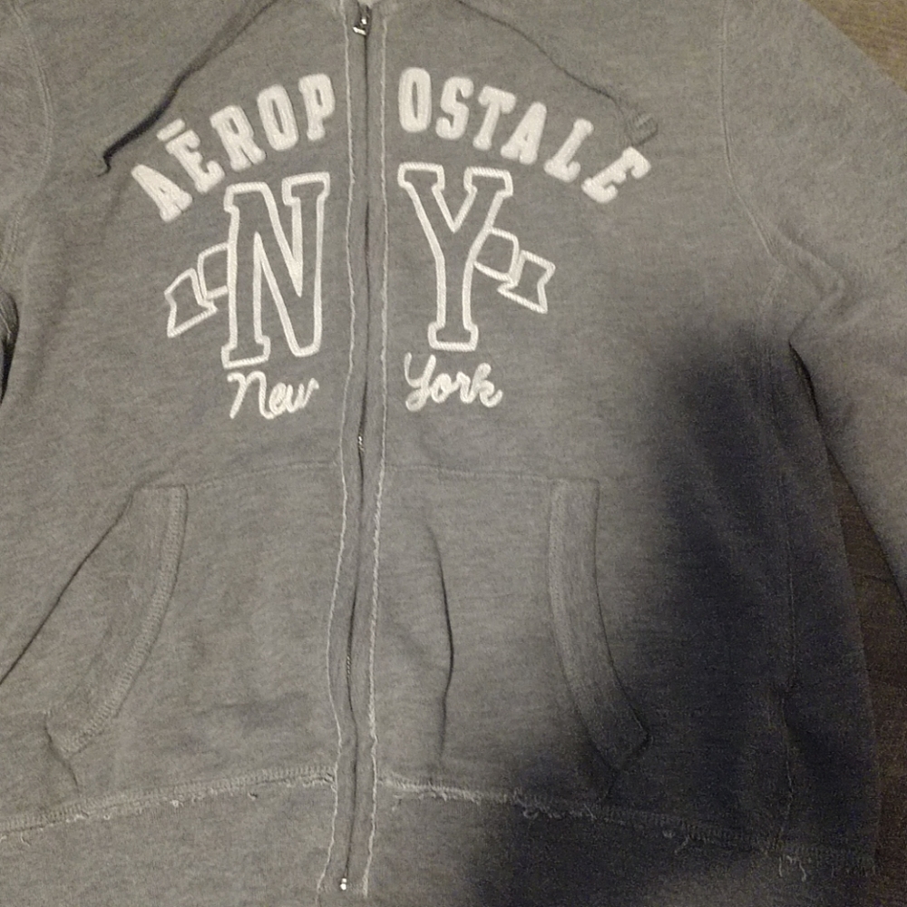 Grey Aeropostale zip-up